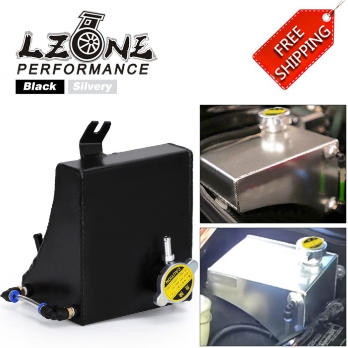 FREE SHIPPING -240SX S13 SR20DET KA24DE KA24E KA24 Aluminum Coolant Overflow Tank Reservoir Kit For