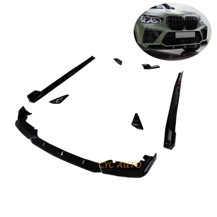 F95 X5M Aero Kit Replacement Bumper Body Kits PP ABS Front Lip Side Skirts For BMW X5 F95 body kit