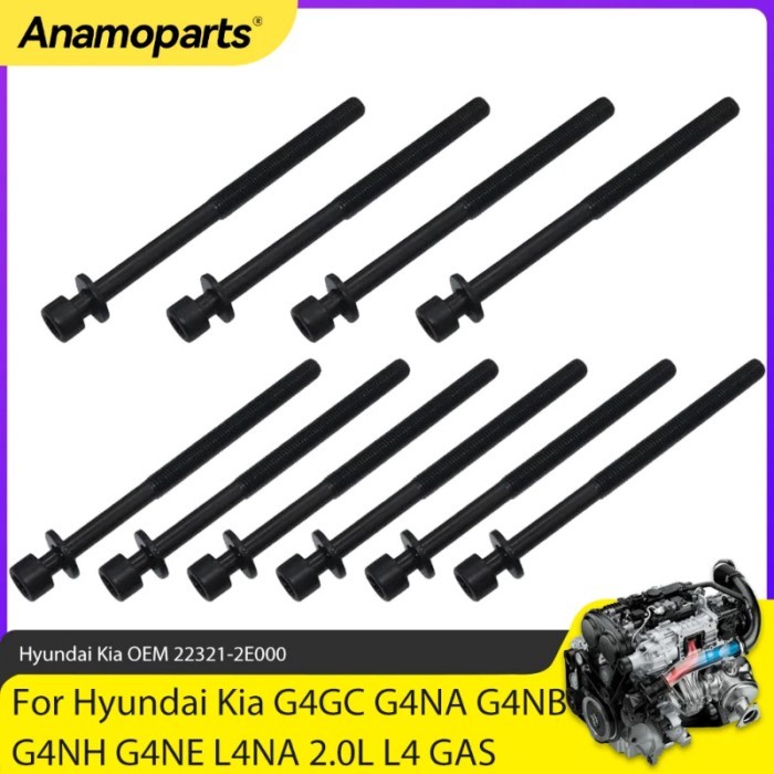 Engine Parts Cylinder Head Bolt Set Fit 1.8 2.0 L G4NA G4NB For Hyundai Elantra Tucson Kia Soul G4N