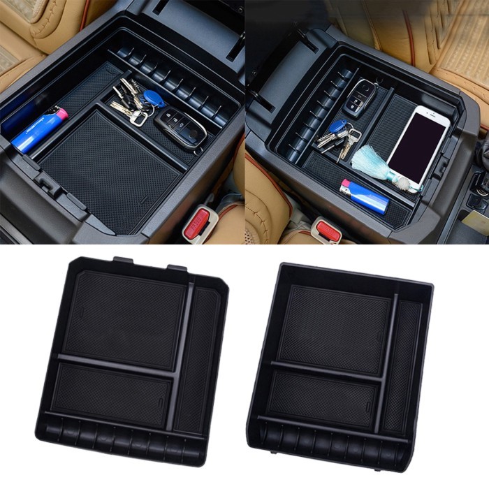 Black ABS Car Central Armrest Console Storage Box For Toyota Land Cruiser Prado 120 FJ120 FJ 120 FJ