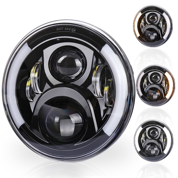 OVOVS Motorcycle Lighting System 50w Diecast Aluminum Motorcycle Headlight 7 inch Led Headlight for