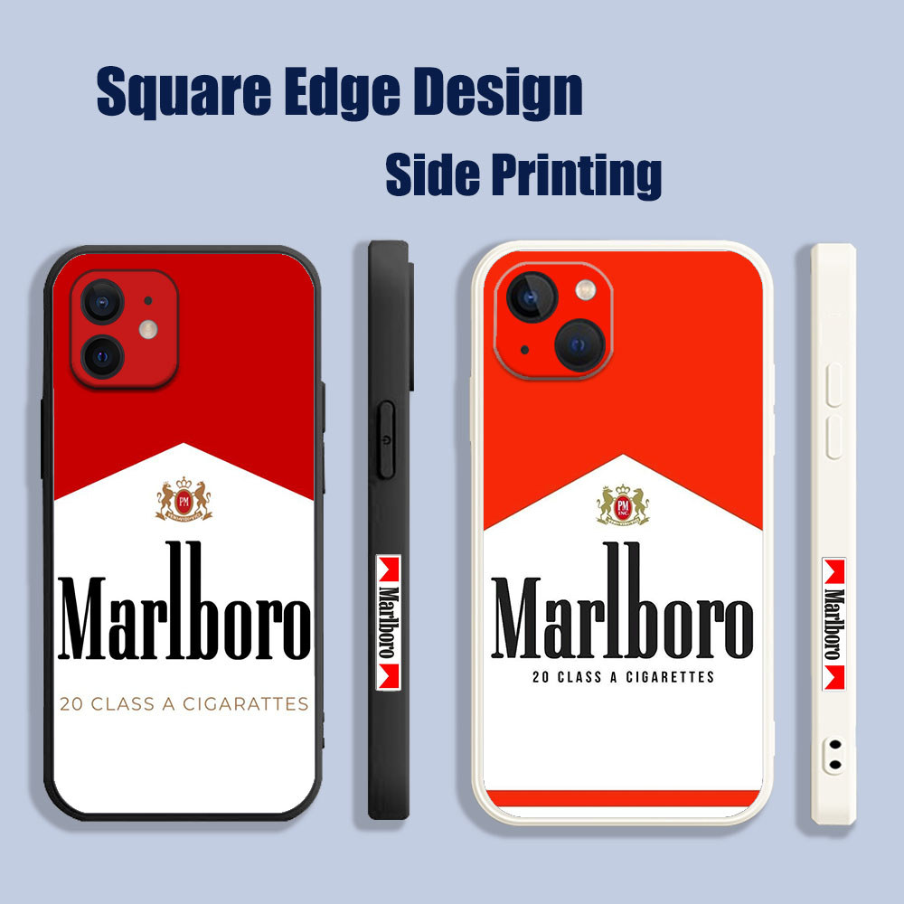 ปลอกสําหรับ iPhone 14 Pro Max Malboro รูปแบบโลโก้ JGL65 Play เคสโทรศัพท์ขอบสี่เหลี่ยม