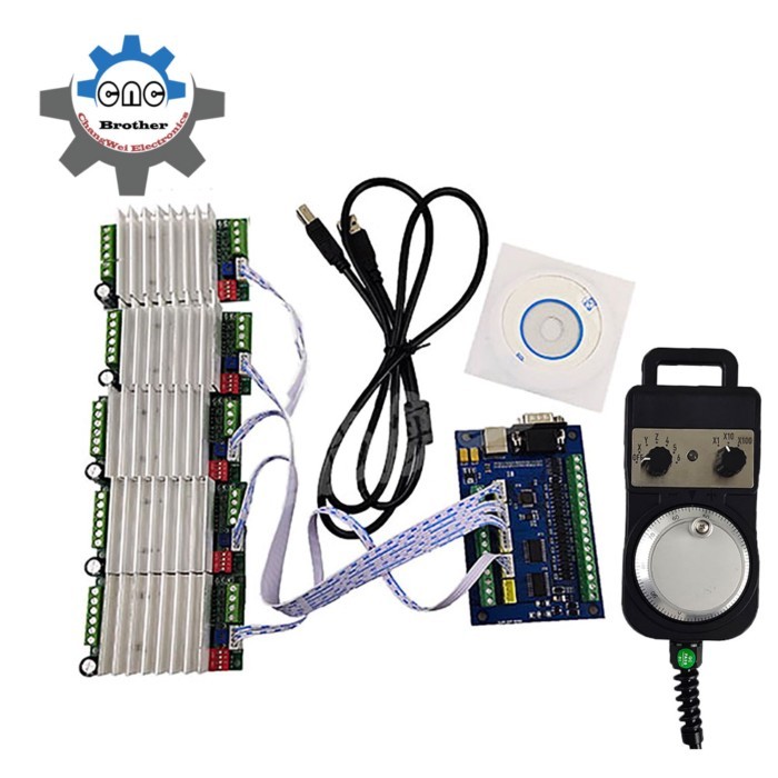 CNC USB MACH3 3Axis 4Axis 5Axis 100KHz Smooth Stepping Motion Control Card Branch Board + 5PCS TB66