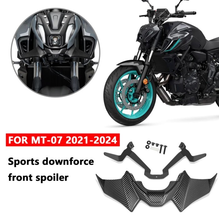 For MT 07 mt07 2021-2024 front spoiler front beak spoiler motorcycle winglet spoiler aerodynamic wi