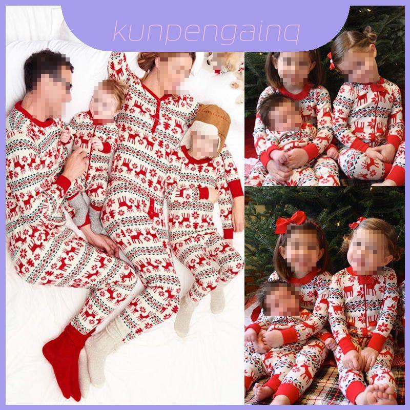 Christmas Designed Beautifully Pyjamas Set For Family Men Women Baby Kids Deer With Motif