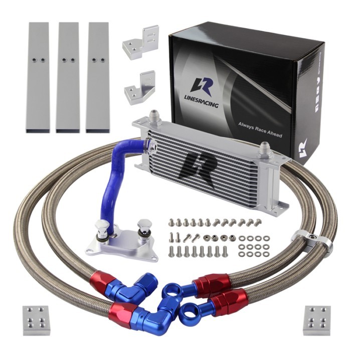 Aluminum AN8 8-AN Oil Cooler Kit 13 /16 Rows Gen.3 EA888 for VW Golf MK7 GTI/R VII 2.0L Audi A3/S3