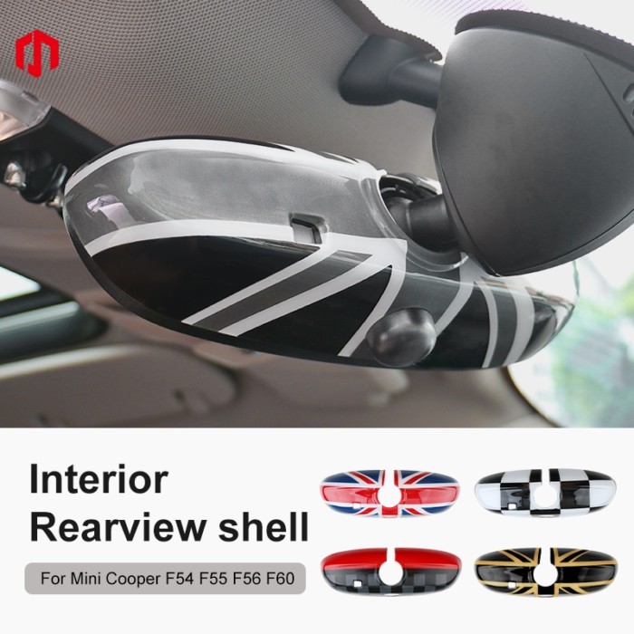 Car Rear View Mirror Cover For Mini Cooper F56 F55 F54 F56 Countryman ABS Rearview Mirror Car Endos