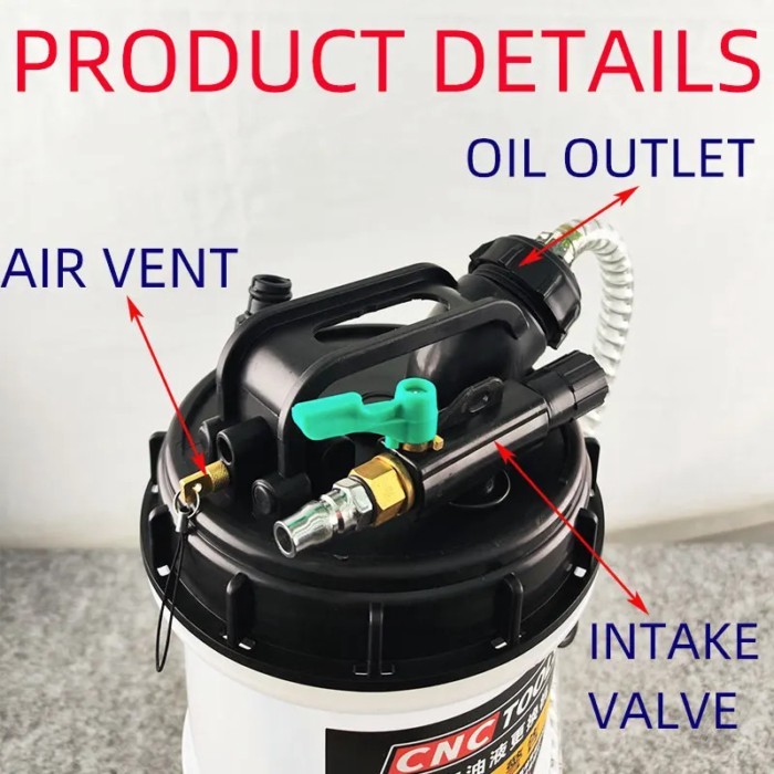 7.5L automotive pneumatic pumping unit Engine pump oil change tool brake oil gear oil General purpo