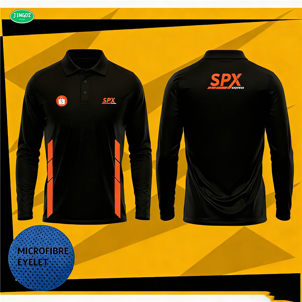 (JING02)SPX Express Delivery Rider Uniform Microfibre Polo