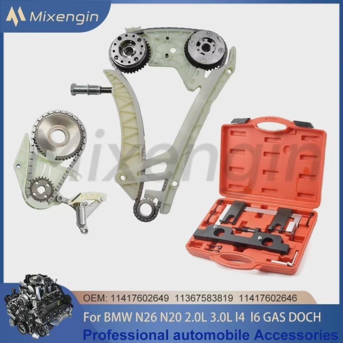 Timing Chain Kit w/Oil Pump Drive Chain Set W/tool Fit BMW N20 N26 2.0L 3.0L VVT Gears 10-19 For X1