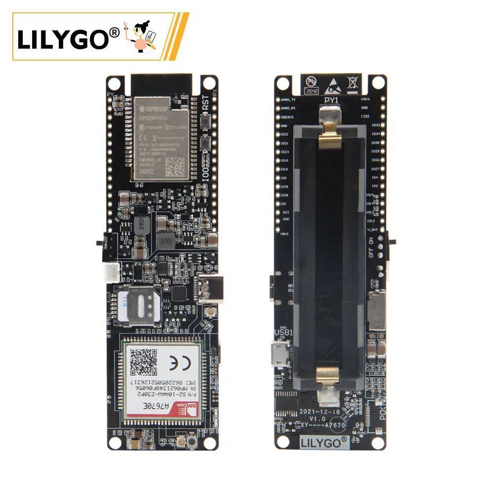 ลิลลี่โก® TTGO T-A7670G/E/SA R2 4G บอร์ดพัฒนา LTE CAT1 โมดูล SIM ESP32 รองรับ GSM/GPRS/EDGE TF Card 