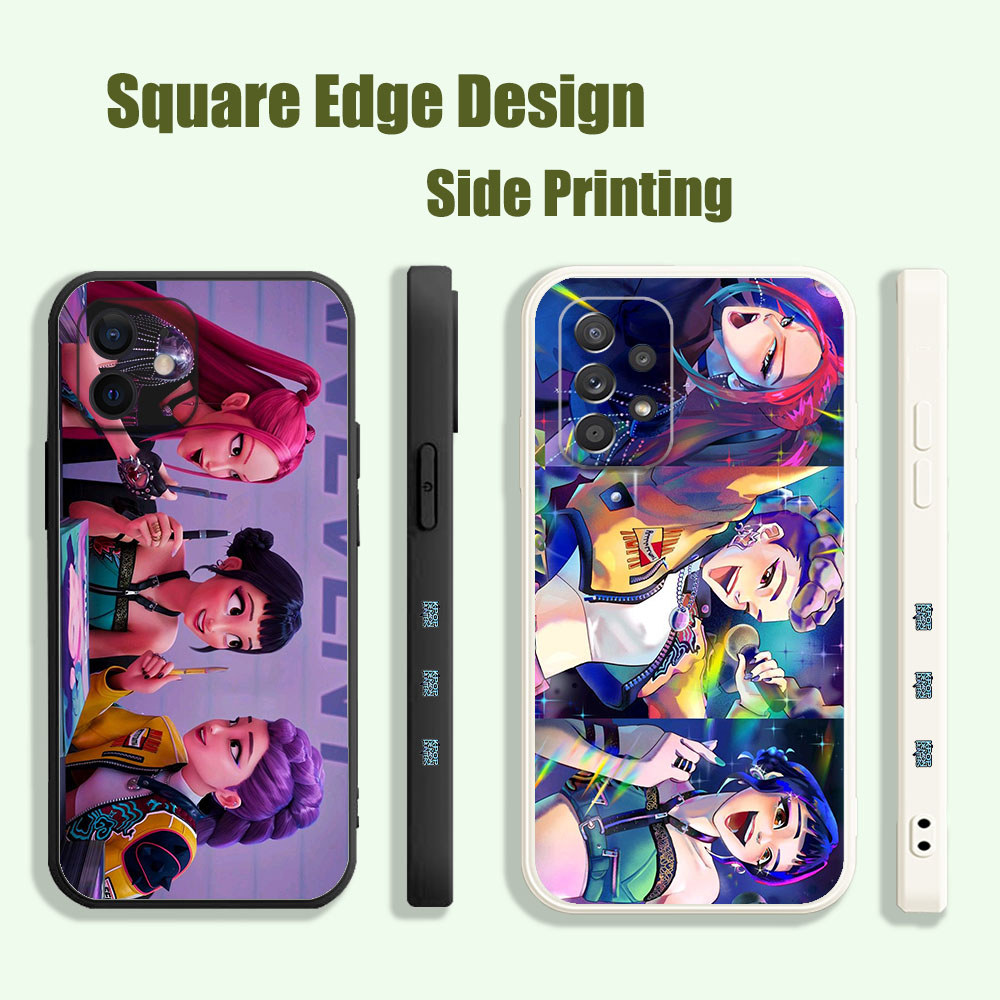 ปลอกสําหรับ OPPO Reno5 Z OPPO A94 A8 A31 A5 2020 A1K A7X A52/A72/A92Kpop Demon Hunters สีชมพูสุนทรีย