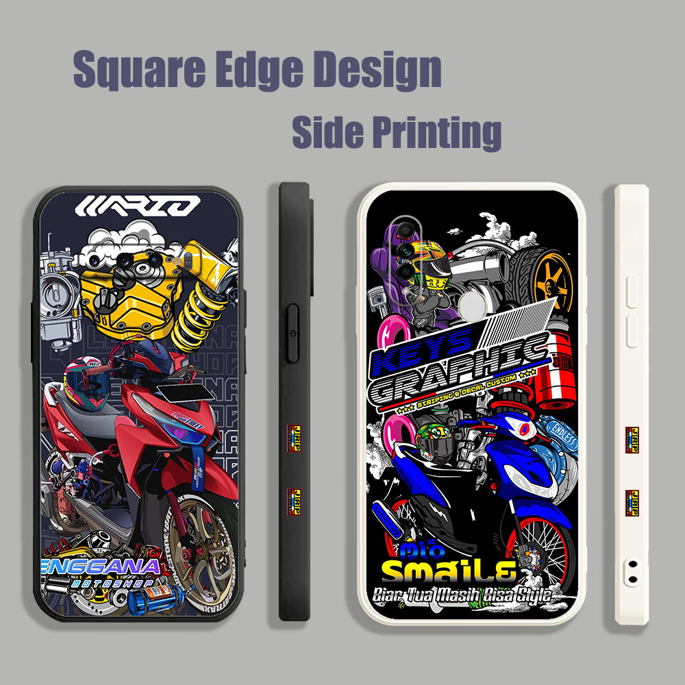 สําหรับ Huawei Y6p Y7 2019 Y7A Y6 Pro 3i 7i 8i 50 Lite Nova 5T Y9s JRP การออกแบบรถมอเตอร์ไซด์ KZG04 