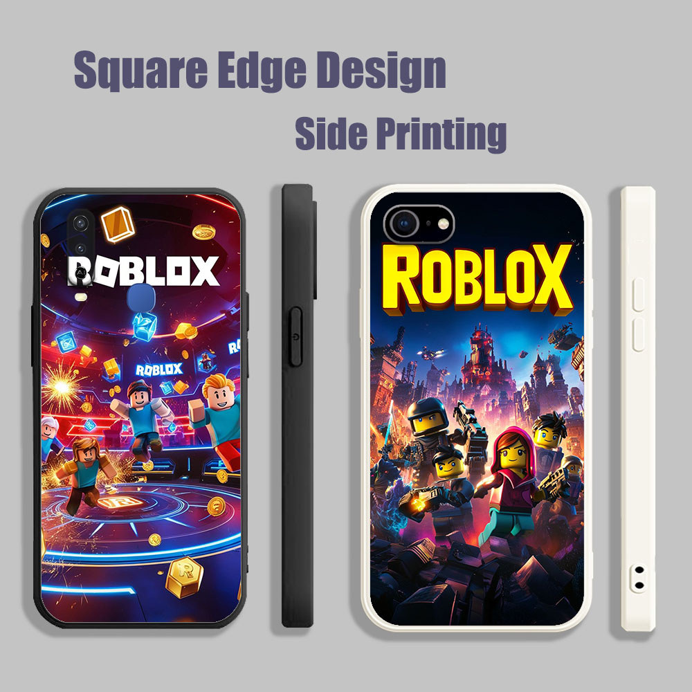 ปลอกสําหรับVivo Y12A Y53 V11i Z3i Y51A Y31 2021 Robloxเกมโปสเตอร์เลโก้โลหะAEZ06 เคสโทรศัพท์สแควร์ขอบ
