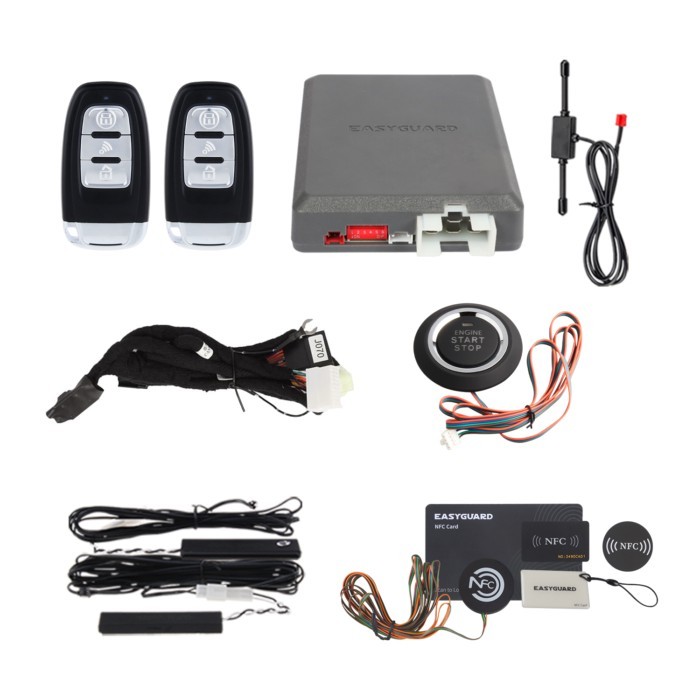 EASYGUARD CAN BUS Plug & Play fit for Jeep Commander Wrangler 13-17 PKE car alarm system remote sta