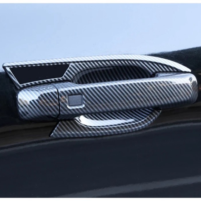 For GWM Great Wall WEY Tank 300 2021 2022 2023 ABS Carbon Fiber Car Door Handle Cover Door Bowl Fra