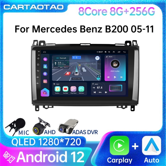 Android 12 Carplay Car Radio Android auto For Mercedes Benz B200 W169 W245 multimedia player GPS na