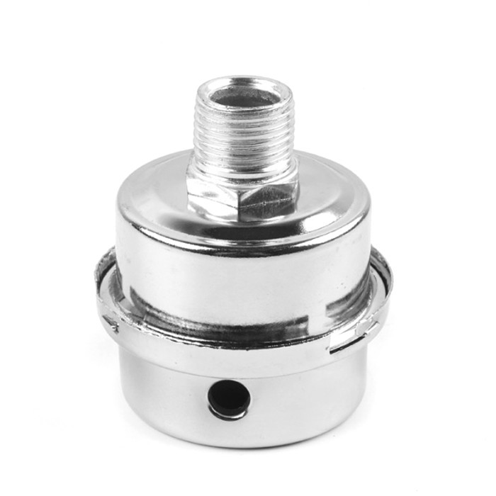 13mm 16mm 20mm Air Compressor Parts Metal Air Compressor Intake Filter Noise Muffler Silencer Threa