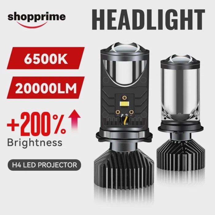 H4 LED Projector Motorcycle Headlight Bulbs Bi LED Lens Projector motorcycle accessories Mini Proje