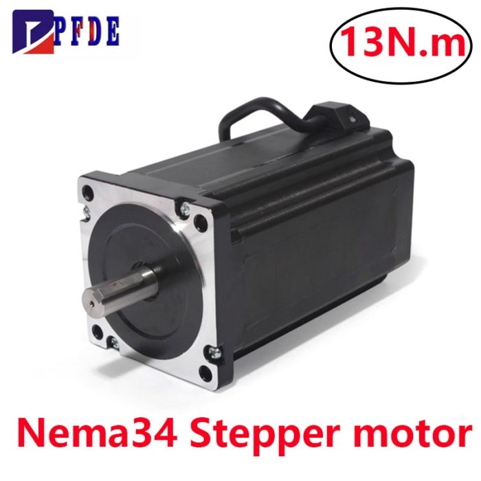 Nema34 Stepper Motor 13N.m(1841.31oz.in) 6.0A Shaft 14mm with Key-Way 5mm for 3D Printers CNC Carvi