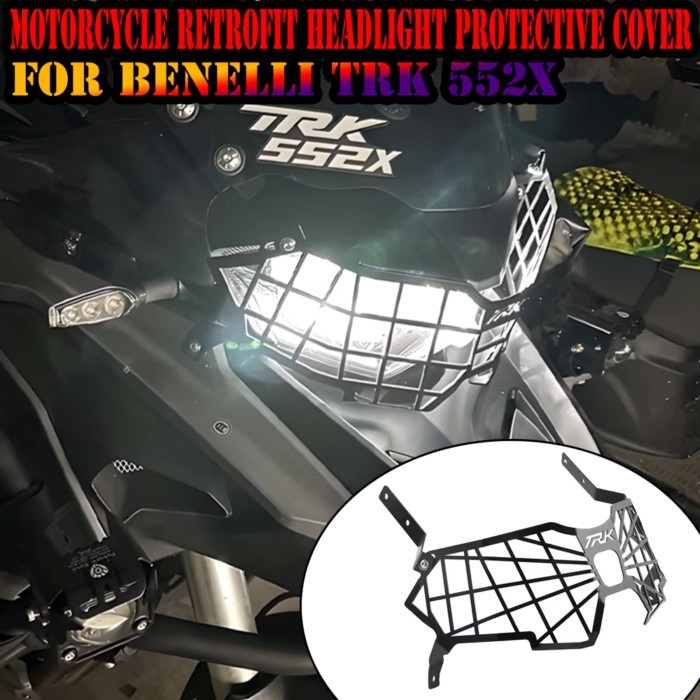 Motorcycle Stainless Steel Headlight Mesh Modified Headlight Mesh Protective Cover Large Lamp Cover