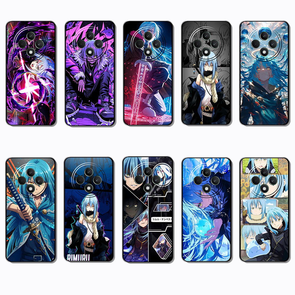 สําหรับ OPPO F5 F7 F9 F11 F25 F27 K12X R9S rimuru ขอบสีดําเต็มรูปแบบเคสโทรศัพท์ TPU | Defense Agains