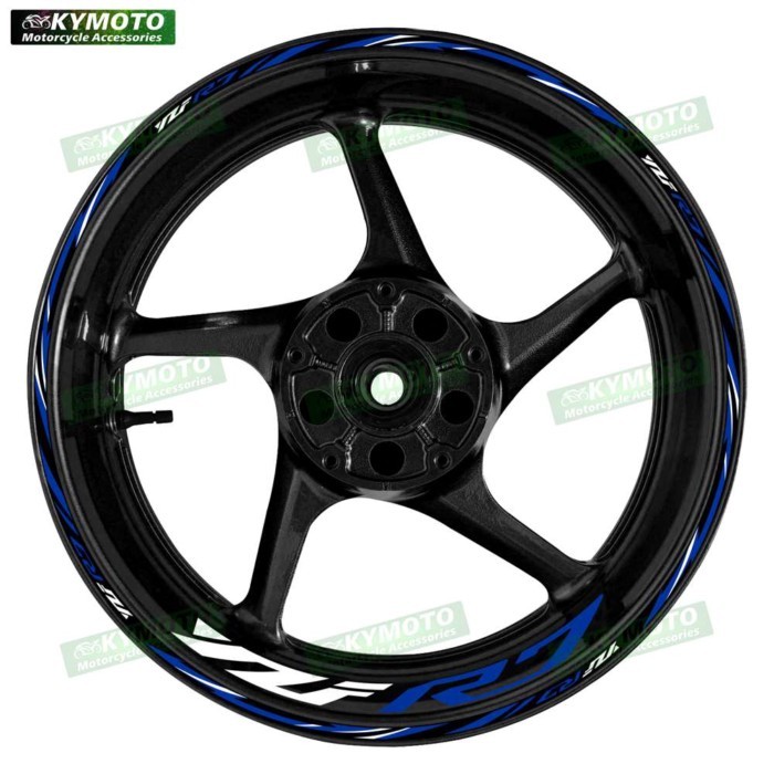 For Yamaha YZF R7 R 7 Reflective Motorcycle Wheel Sticker 17 Inch Rim Stripe Decal Off-Road Fairing