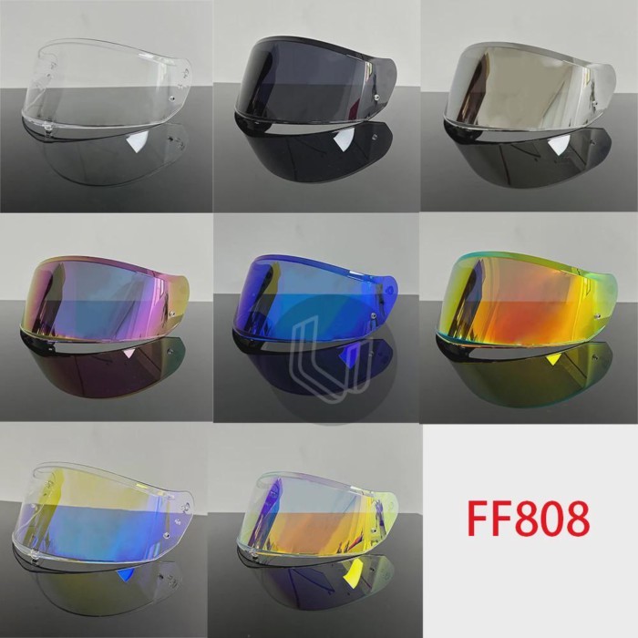 FF808 Helmet Visor For LS2 FF808 Motorcycle Helmet Visor goggles plating silver red Replacement Len
