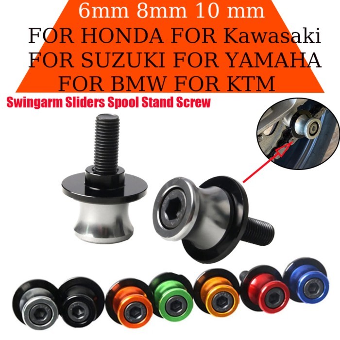 Brand-new high quality Motorcycle M10 M8 M6 Swingarm Spools Slider Stand Screws For YAMAHA HONDA FO