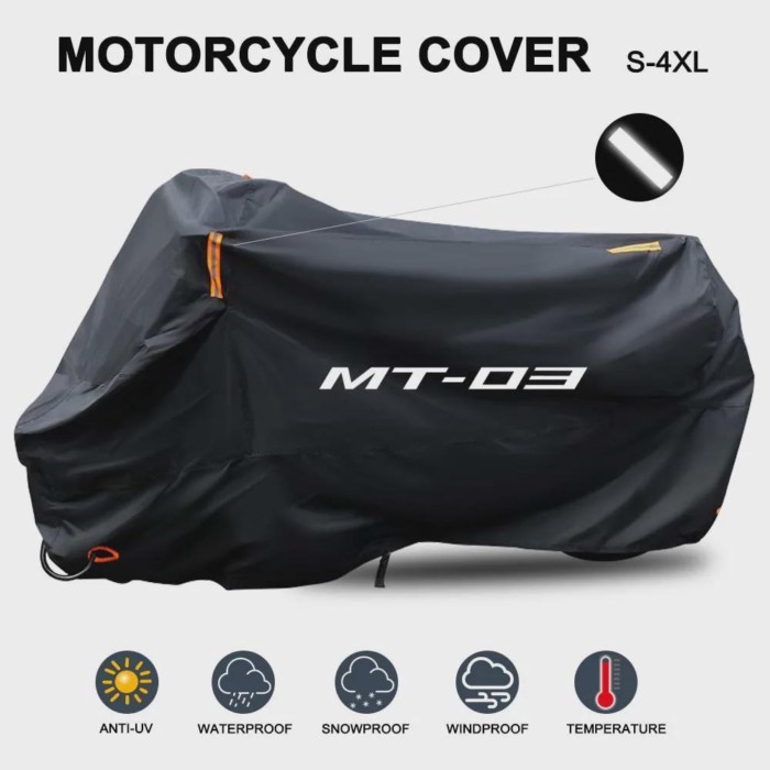 For Yamaha MT03 MT-03 2015-2022 Motorcycle Cover Waterproof Outdoor All Season Dust UV Protective S