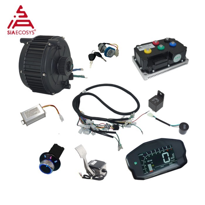 SiAECOSYS QS165 5000W 72V 35H V1 V2 Mid Drive Motor DNR Foot Go Kart Conversion Kit with Fardriver