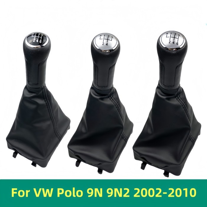 Manual Gear Shift Knob Gaitor Boot Cover Case For Volkswagen VW Polo 9N 9N2 2002-2010 Car Accessori
