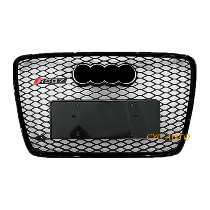 RSQ7 front bumper grill for Audi Q7 SQ7 RSQ7 ABS black car facelift honeycomb mesh grille 2006 2010