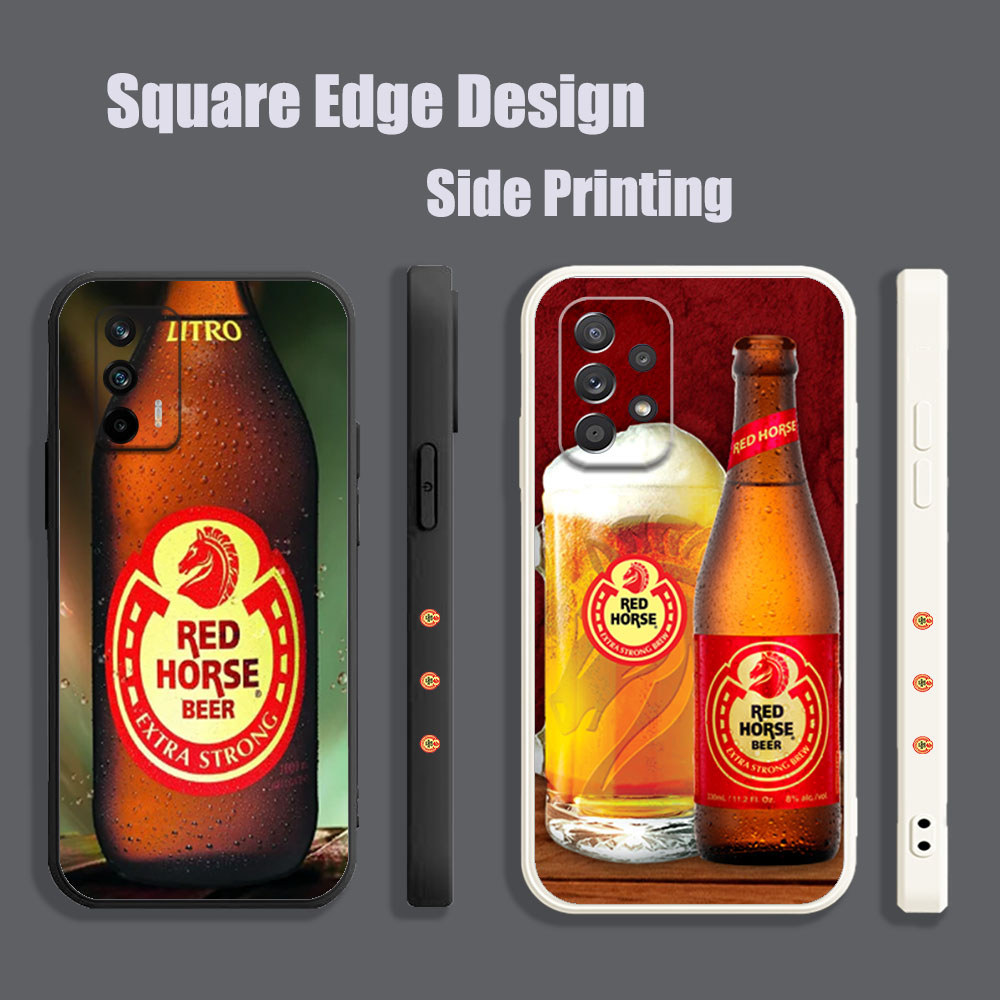 ปลอกสําหรับ OPPO A71 F9 Pro Reno6 Z Reno5 A94 A8 A31 2020 A1K A7X Redhorse แอลกอฮอล์ Red Horse เบียร