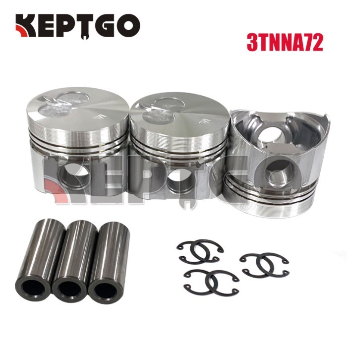 3 Set NEW 3TNA72 Piston Kit STD For Yanmar 3TNA72