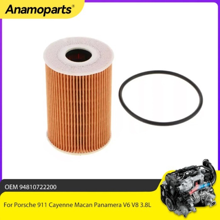 Engine Parts New Engine Oil Filter Fit 3.8 L For Porsche 911 Cayenne Macan Panamera V6 V8 3.8L  948