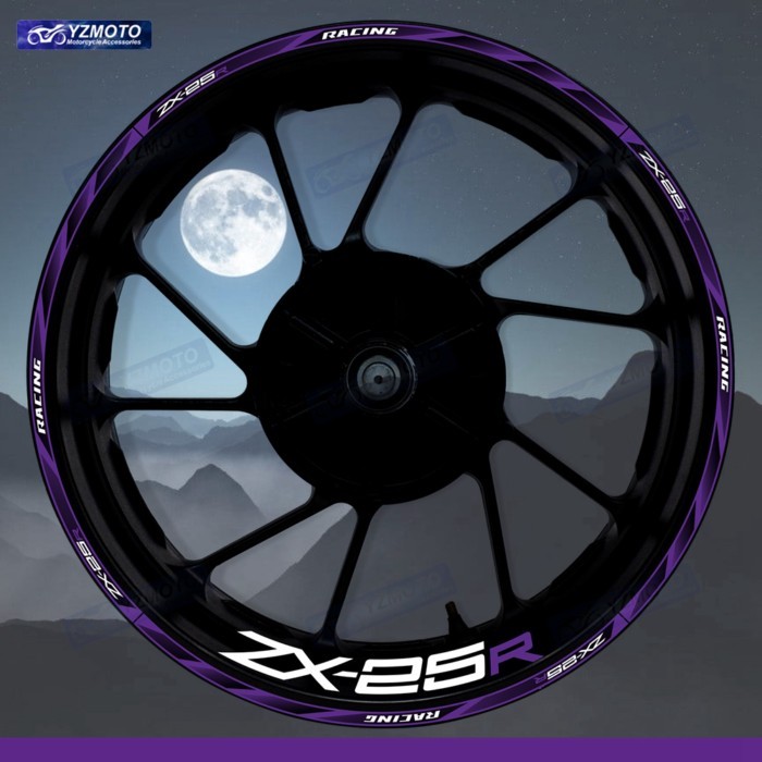 For ZX-25R ZX25R ZX 25R Motorcycle 17 Inch Front Rear Racing Wheel Hub Sticker Decal Reflective Mod