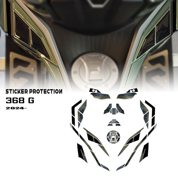 3D Epoxy Sticker Protection Kit Tank Pad Side Tunnel Decals For Zontes 368 G 2025