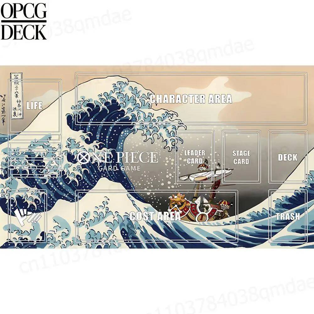 One Piece Opcg Playmat การ์ดเกม Playmat หมวกฟางโจรสลัด Monkey D. Luffy Anime Playmat เสื่อการ์ดเกมคุณภาพสูง 60*35 ซม