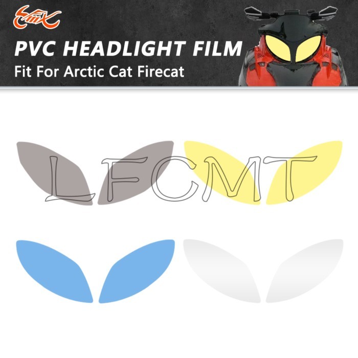 Snowmobile Headlight Sticker Head Lamp Film Decor Decals Fit for Arctic Cat T660 Turbo F5 F6 F7 Fir