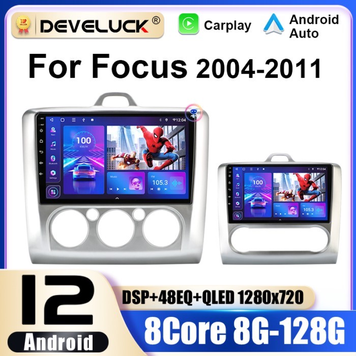 2 Din Android 12 Car Radio For Ford Focus 2 3 Mk2/Mk3 2004-2011 Multimedia Video Player GPS 4G Carp