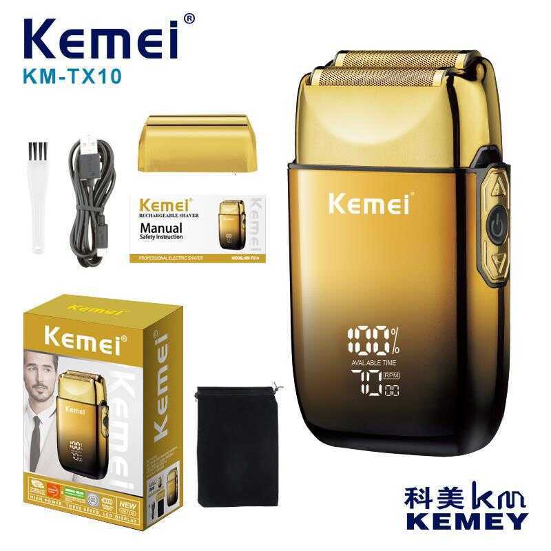 Kemei Kemei เครื่องโกนหนวดแบบลูกสูบ KM-TX10 เครื่องโกนหนวดผู้ชาย เครื่องโกนหนวด เครื่องโกนหนวดไฟฟ้า