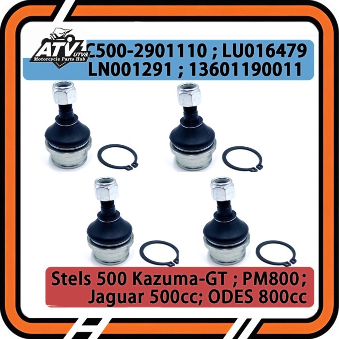 4PCS Ball Joint Ball End Assy For ODES 800 Kazuma Jaguar 500K PM800 500 GT K LN001291 13601190011 C