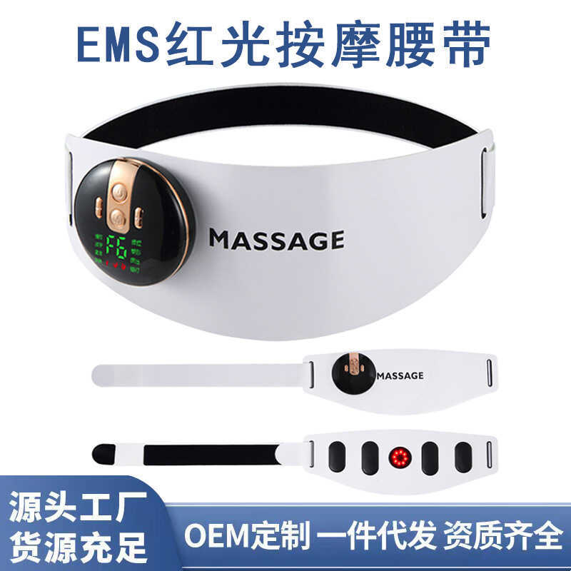 เข็มขัดนวด EMS เอว Abdomen Shaping นวด Pulse กายภาพบําบัดนวดหน้าท้องไขมันเข็มขัดกระชับสัดส่วนความร้อ