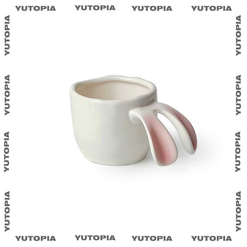 Yuxuan Original Rabbit Coffee Cup Niche Design Handmade แก้วเซรามิคของขวัญสําหรับสาวแฟน