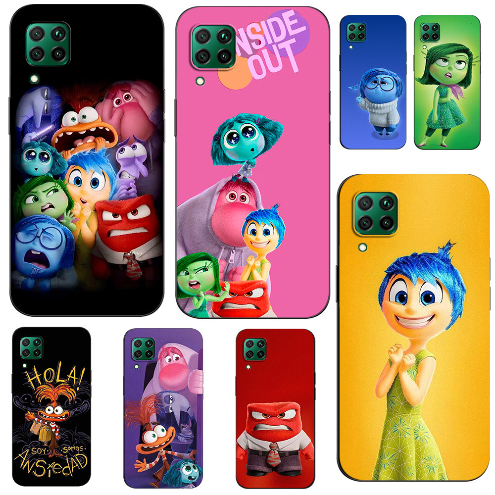 สําหรับ Huawei P40 Lite 4G Nova 6 SE 7i กรณีโทรศัพท์ปกหลังซิลิคอนอ่อนสีดํา tpu ด้านในออก Joy Sadness