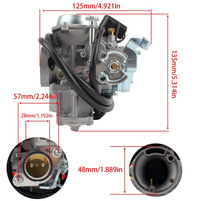 Motorcycle Scooter ATV Carburetor 4T Engine Accessories For Yamaha YP250 Majesty 250 Vergaser Linha