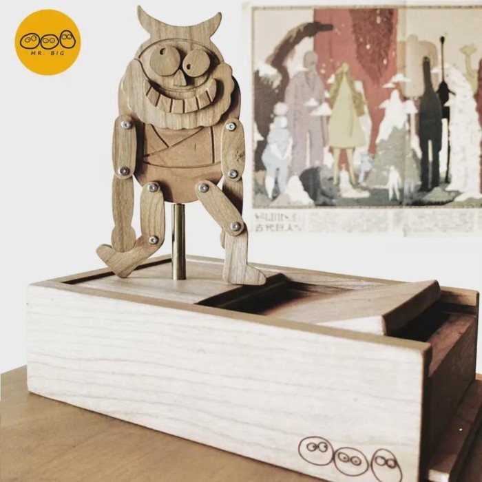 Funny funny toys can dance little wooden people, can move decompression toys Wooden fun performance