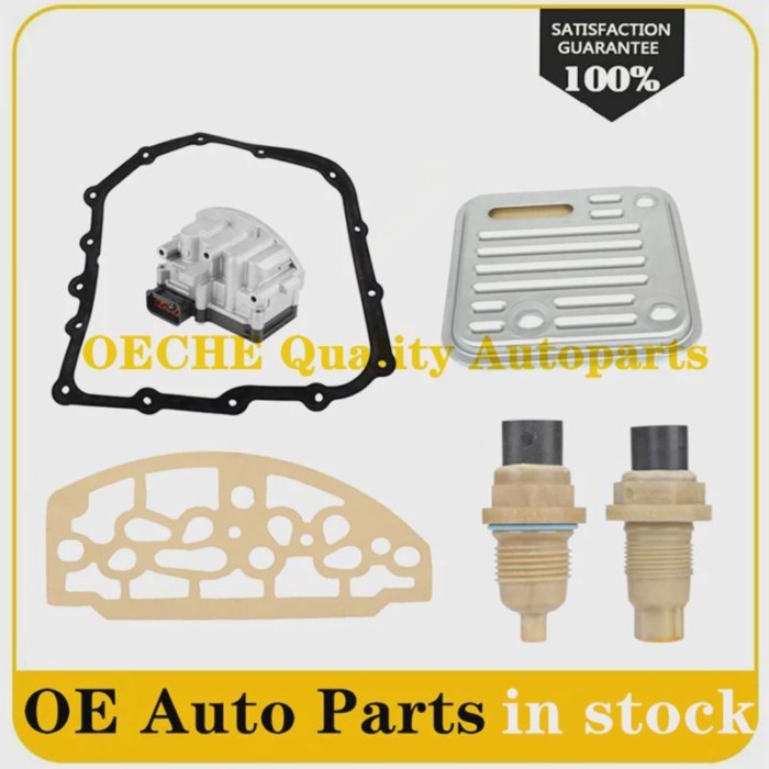 New A604 604 41TE Transmission Shift Solenoid Pack Block Speed Sensors Filter Kit 5140429AA 5015646