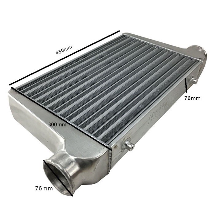 450*300*76mm Universal Turbo Intercooler bar&plate OD=76mm Front Mount intercooler